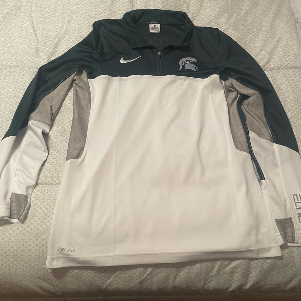 Michigan State long sleeve dri fit quarter zip pullover over